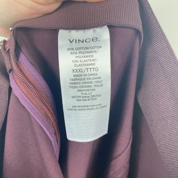 NWT VINCE Pants Plus Size Maroon Burgundy Purple Pull On Career Pants XXXL 3X - Picture 11 of 16
